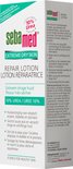 Sebamed Repair Lotion Extreem droge huid. Witte verpakking met Nederlandse en Franse tekst.