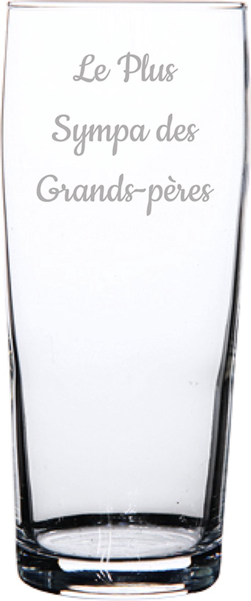 Bierfluitje gegraveerd - 19cl - Le Plus Sympa des Grands-Pères