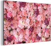 Décoration murale Métal - Peinture Aluminium Industrielle - Fleurs - Roses - Roses - 60x40 cm - Dibond - Photo sur aluminium - Décoration murale industrielle - Pour le salon / chambre