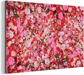 Décoration murale Métal - Peinture Aluminium Industrielle - Fleurs - Couleurs - Roses - 90x60 cm - Dibond - Photo sur aluminium - Décoration murale industrielle - Pour le salon / chambre