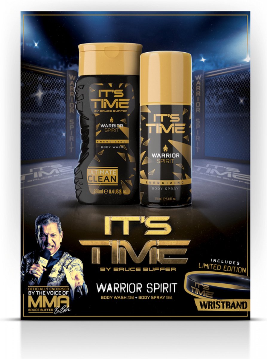 IT'S TIME Giftset - Warrior Spirit - BodyWash & BodySpray + Armband