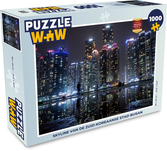 Puzzle Skyline de la ville sud-coréenne de Busan - Puzzle - Puzzle 1000 pièces adultes - Sinterklaas présente - Sinterklaas pour les grands enfants