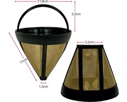 Scanpart herbruikbare koffiefilter nr 4 - Koffie filter permanent maat 4 - Herbruikbaar - Met houder - Nummer 4
