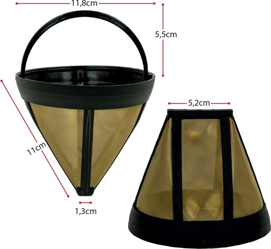 Scanpart herbruikbare koffiefilter nr 4 - Koffie filter permanent maat 4  -... | bol.com
