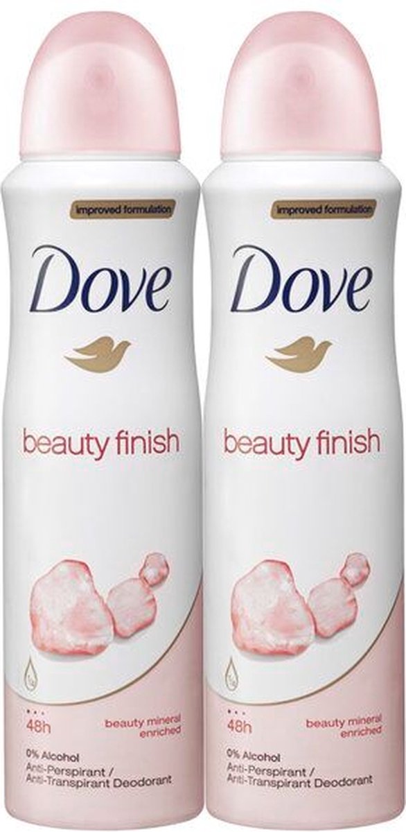 Goedkoopste Dove Beauty Finish Deodorant / Anti-Transpirant - 2 x 150 ml
