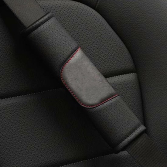 Luxe Gordel Covers - Set van 2 Gordelhoezen - Zwart Leather Look - Zachte Gordel Hoes Beschermer - Ook voor Kinderen -Geschikt voor alle automerken/ universeel - Auto Accessoires - Gordelhoes Gordelbeschermer van LUXE. — afbeelding 3