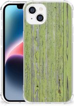 Telefoonhoesje met foto Apple iPhone 14 Plus GSM Hoesje met doorzichtige rand Green Wood