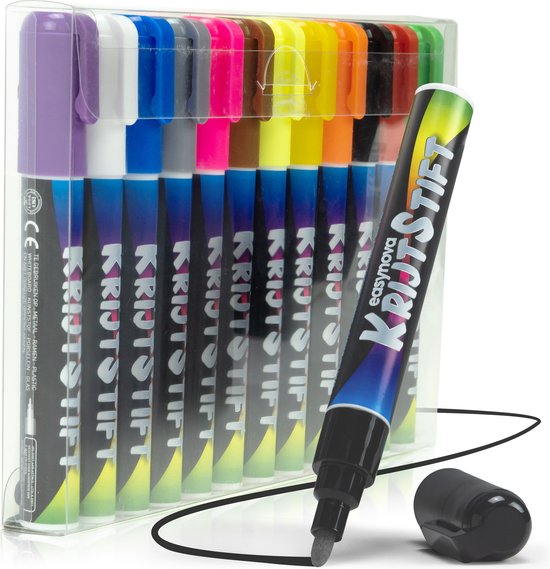 Volledige set Raamstiften - 12 Stuks Krijtstiften voor Krijtbord - Raamstiften - Stiften - Whiteboard Stiften