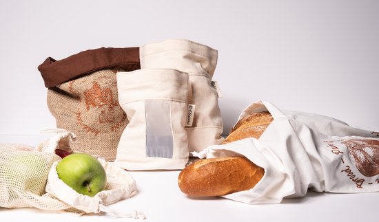 Sac Elicious Boerenland en jute et coton bio, zéro déchet