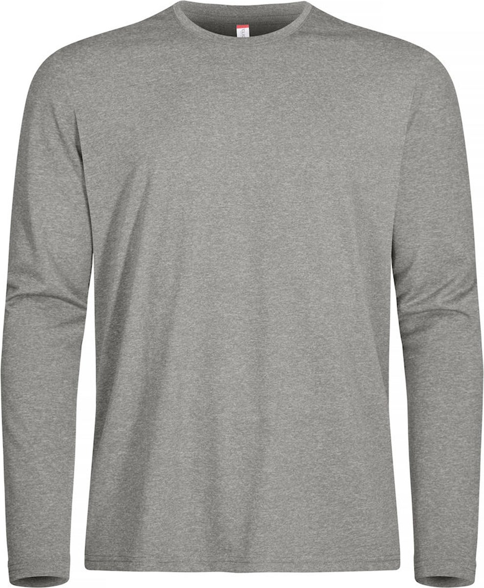 Clique Basic Active-T L/S 029040 - Grijsmelange - L
