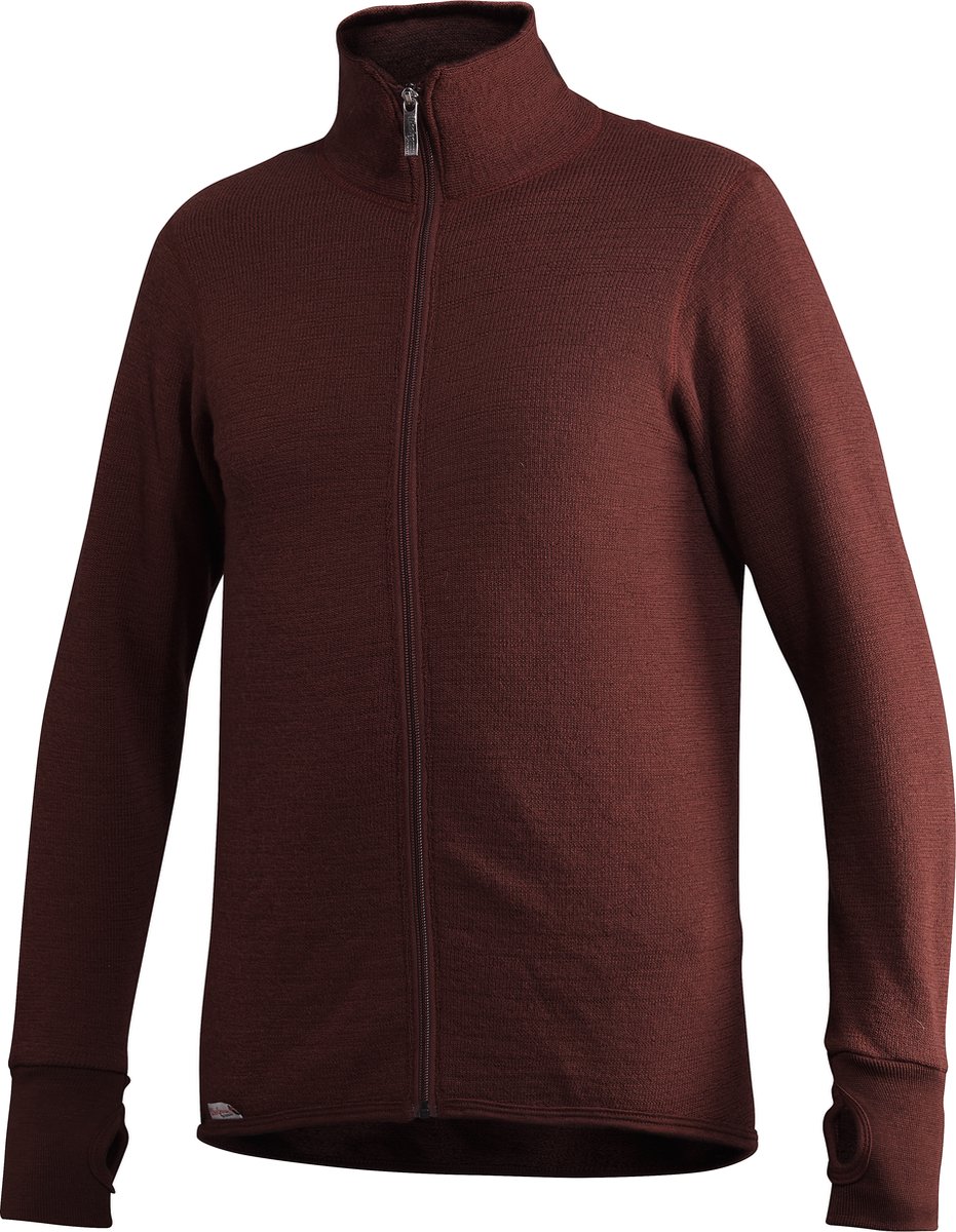 Merino Mid Layer Full Zip Jacket 400 - Rust Red
