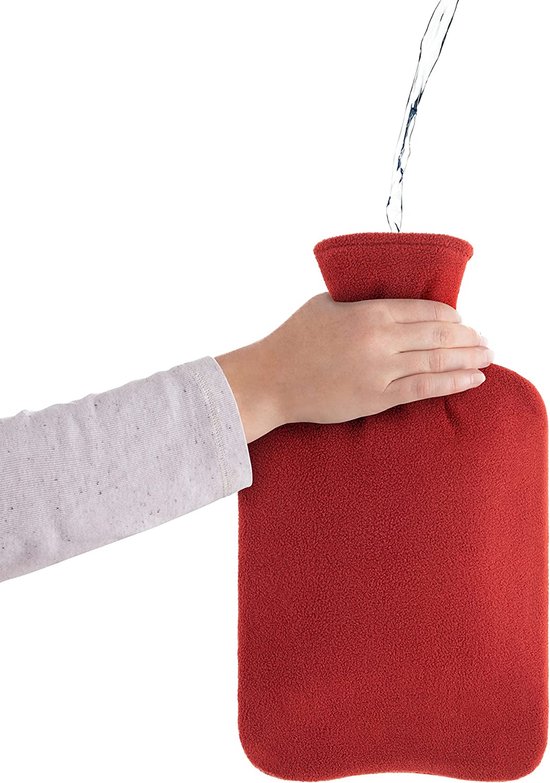 Qomfor Bouillotte sans Housse - Grande Capacité 1,8 L - Bouillotte