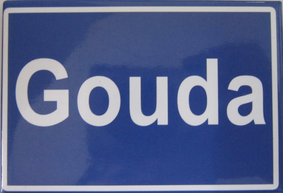 Koelkast magneet plaatsnaambord Gouda.