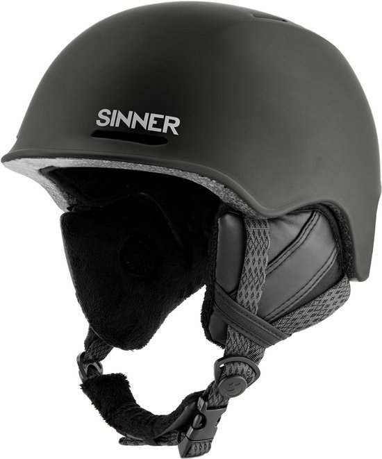 SINNER FORTUNE Unisex Skihelm - MATTE Zwart - Maat L,59-61 cm