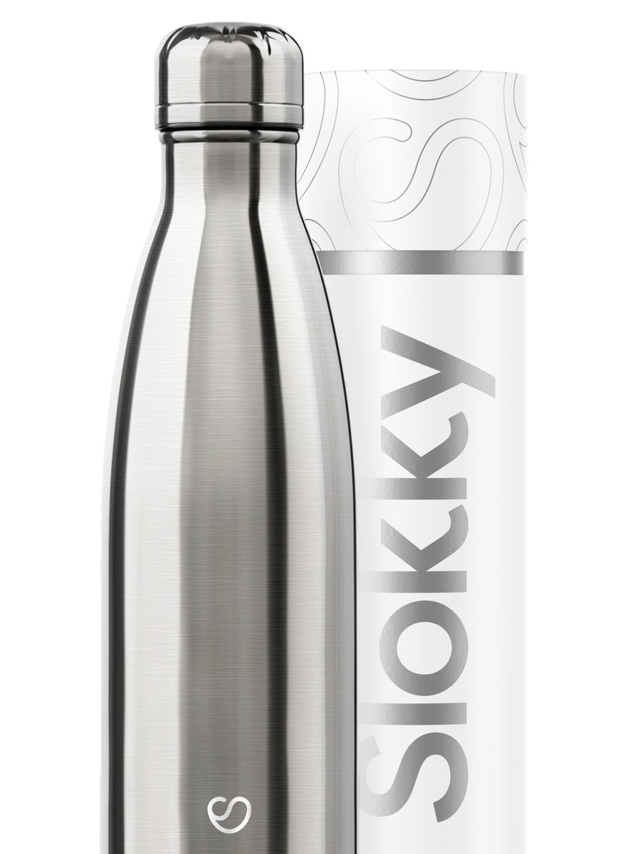 Slokky - Element Silver Thermosfles & Drinkfles - 500ml