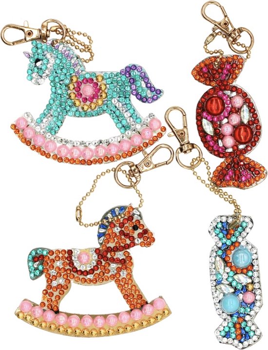 Maak je eigen Diamond Painting Sleutelhanger Kerst | Thimble Toys