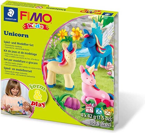 FIMO kids 8034 - ovenhardende boetseerklei - Form&Play set "Eenhoorn"