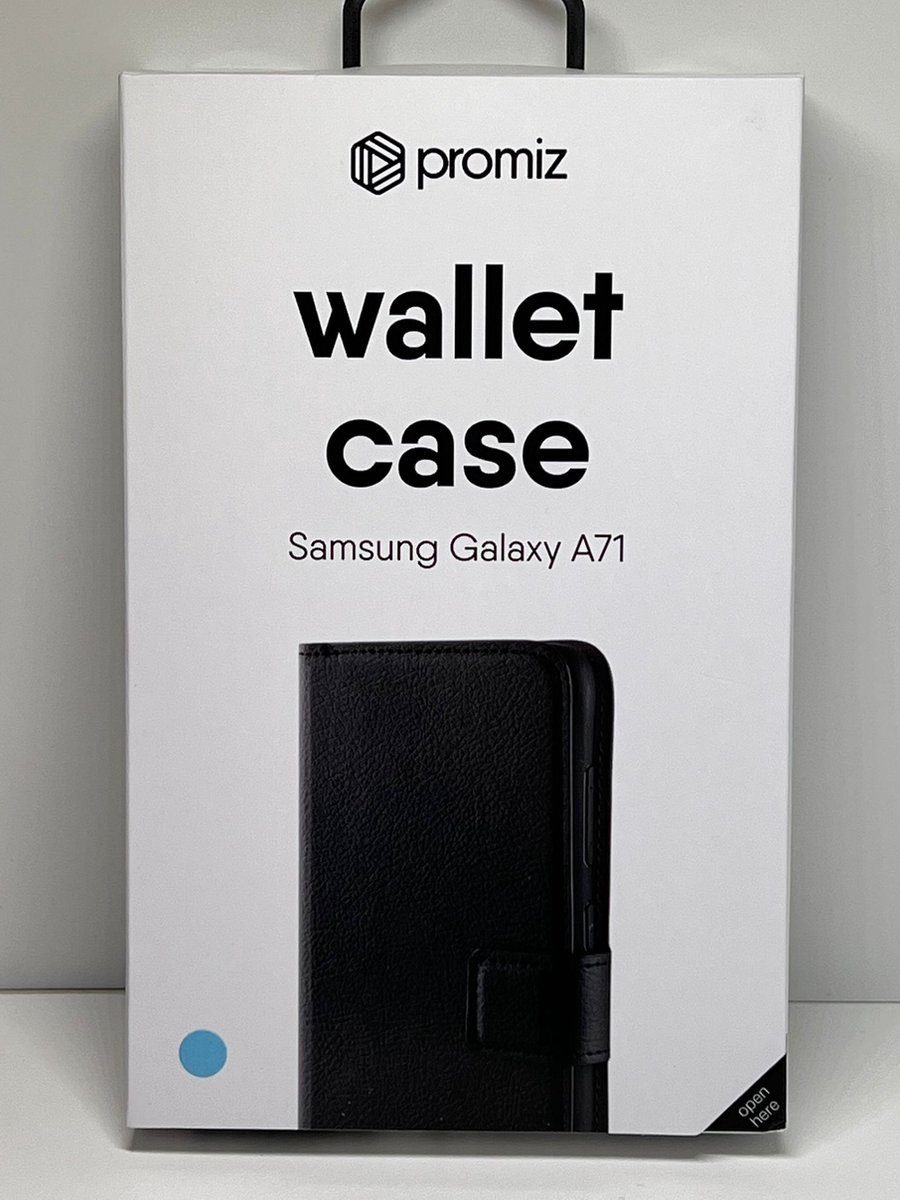 Promiz - Wallet Case - Black - for Samsung Galaxy A71