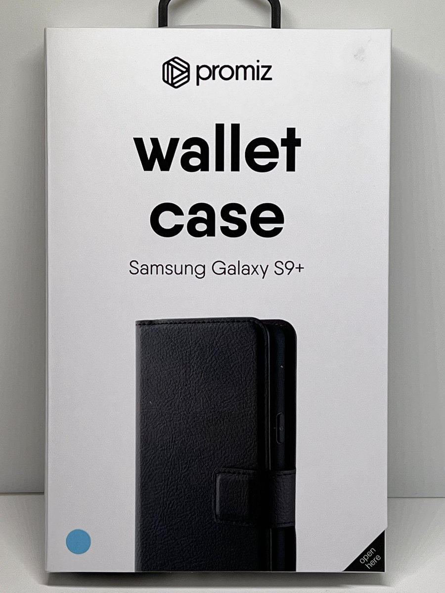 Promiz - Wallet Case - Black - for Samsung Galaxy S9 Plus +
