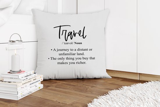 Coussins décoratifs - Oreillers Coussins décoratifs - Proverbes - Citations - Un voyage vers une terre lointaine ou inconnue - Voyage