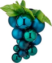 Kerstballen Medium Druiven Blauw Plastic