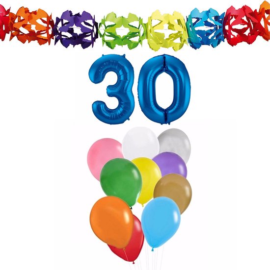 Décoration anniversaire Folat - 30 ans - guirlandes/ballons