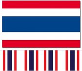 Bellatio Decorations - Vlaggen versiering - Thailand - Vlag 90 x 150 cm en vlaggenlijn 9m