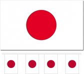 Bellatio Decorations - Vlaggen versiering - Japan - Vlag 90 x 150 cm en vlaggenlijn 9m
