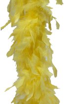 Faram Party - Veren Boa - Carnaval verkleed accessoire - geel - 180 cm - 50 gram
