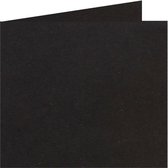 Papicolor Dubbele Kaart | 152 X 152 mm | Raven Zwart | 200 Grams | 6 stuks (311901)