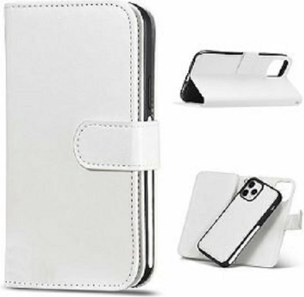 iPhone 12 Pro Hoesje Met Pasjeshouder Bookcase Wit