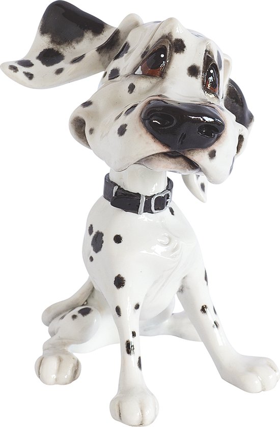 MadDeco - ludiek beeldje Dalmatiër pup - polystone - 15 cm hoog - onze kleine vriendjes