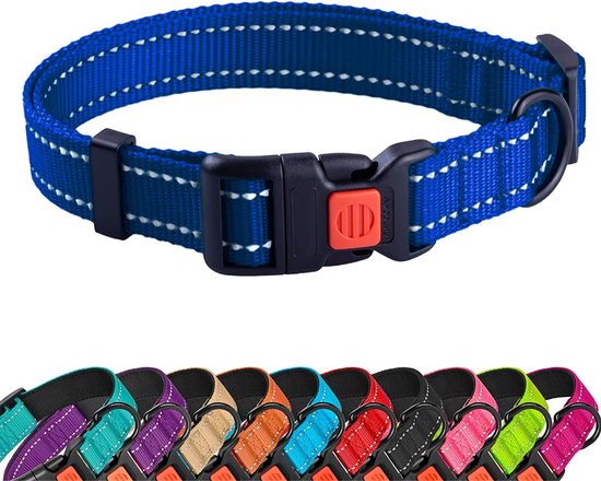 fenomeen is meer dan converteerbaar Halsband hond Blauw Maat L - Reflecterend - Met veiligheidssluiting |  bol.com