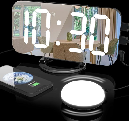 DistinQ Wake-Up Light – Wifi Smart – Wekkerradio met dubbele wektijd – Slaaphulp met USB aansluiting - Houtkleurig DistinQ Wake-Up Light – Wifi Smart – Wekkerradio met dubbele wektijd – Slaaphulp met USB aansluiting - Houtkleurig