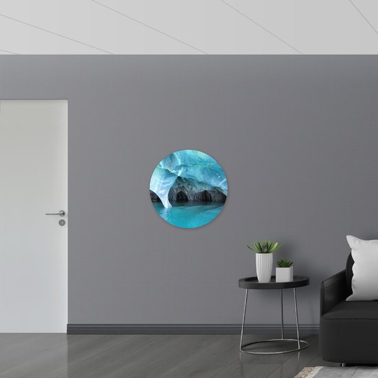 WallClassics - Cercle Mural en Plaque de Mousse PVC - Grotte Bleue - 70x70 cm Photo sur Cercle Mural (avec système d'accrochage)