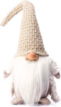 FLOOQ Gnome Beige - Images et figurines de Noël de Noël - Nain de Noël - Décoration de Noël d'intérieur - Décorations Décorations pour sapins de Noël - Gnomes - 1 pièce