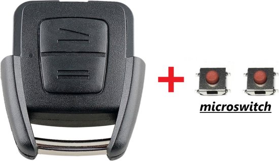 Boîtier de clé de voiture 2 boutons avec Micro -interrupteurs adaptés à la clé  Opel