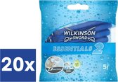 Wilkinson For Men Essentials 2 Wegwerpscheermesjes - 20 x 5 (100 stuks)