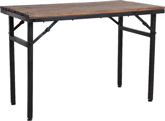 Raw Materials Factory café inklapbare tafel zwart - FSC-Gerecycled hout - 105x60x73 cm