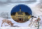 Wenduine - Set de 10 cartes de Noël avec enveloppes - Blanco sans texte - Commune côtière belge Wenduine - carte double avec pli sur beau papier - format A6