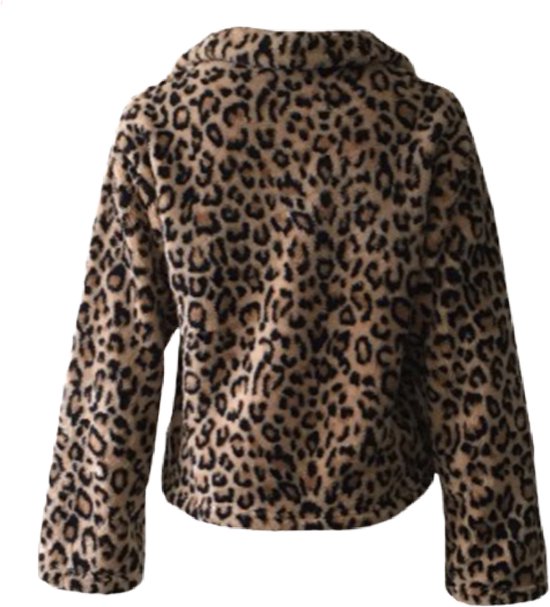 Fleece trui luipaardprint bol