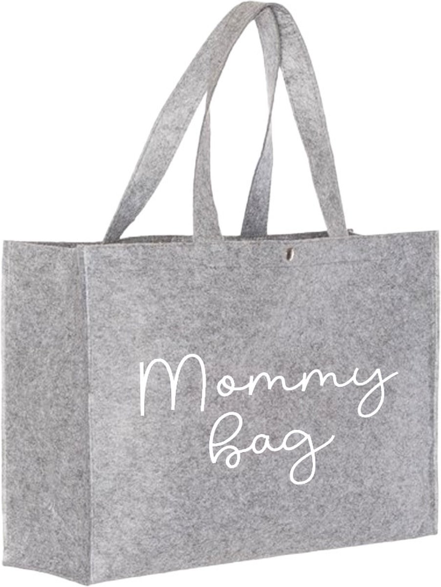 Mommy bag - luier tas - draagtas - schoudertas - vilten tas