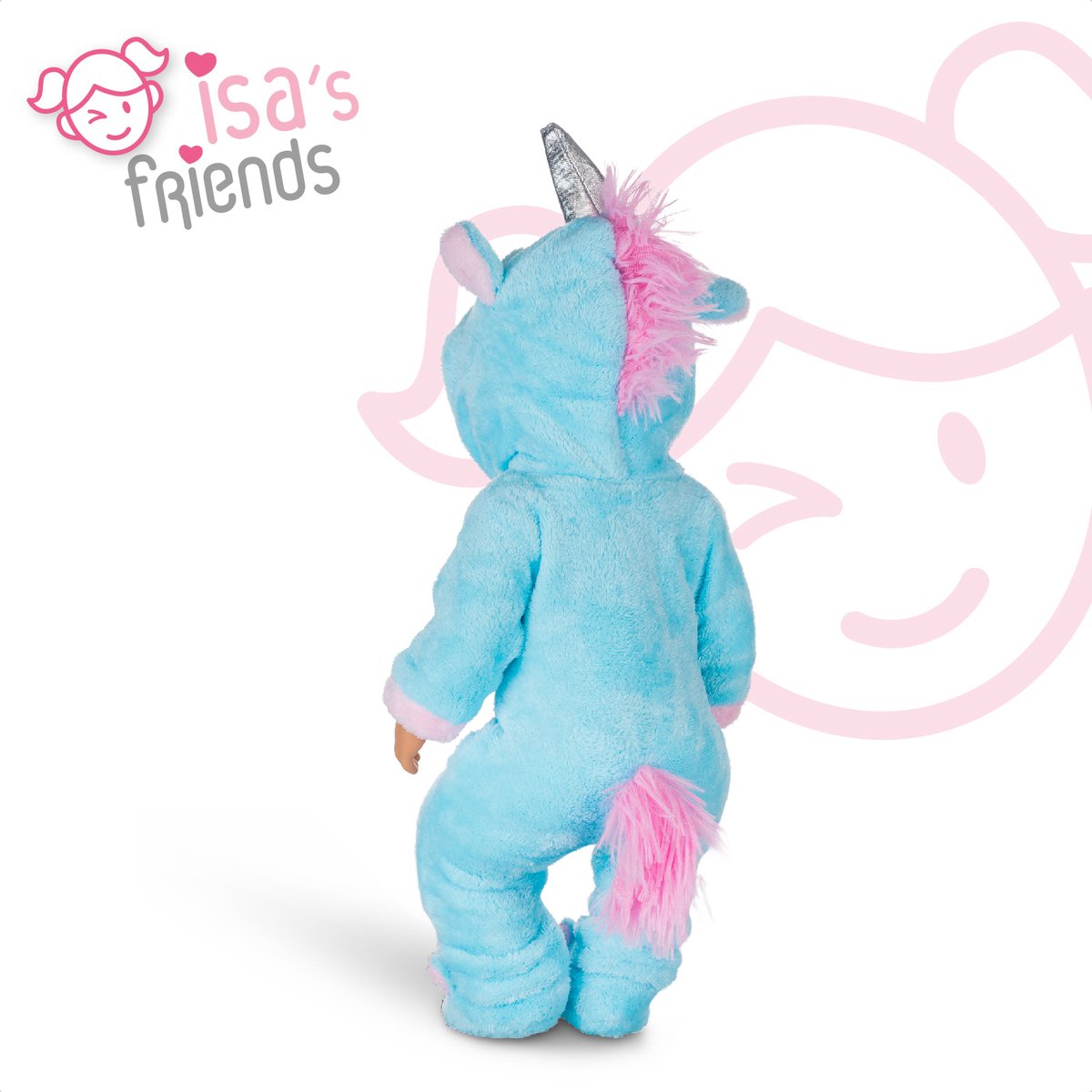 Isa's Friends® - Poppenkleding - Kleertjes geschikt voor o.a. BABY born - 43 cm - Unicorn Onesie — afbeelding 2
