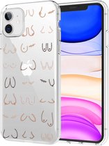iMoshion Design voor de iPhone 11 hoesje - Boobs all over - Transparant