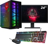 ScreenON - Gaming Set - SIA-S380104 - (GamePC.IA-A380104 + 24 Inch Monitor + Toetsenbord + Muis)