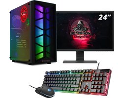 ScreenON – Gaming Set – SIA-S380104 – (GamePC.IA-A380104 + 24 Inch Monitor + Toetsenbord + Muis)