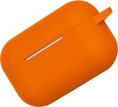 Hoes Geschikt voor Airpods Pro Hoesje Cover Silicone Case Hoes - Oranje
