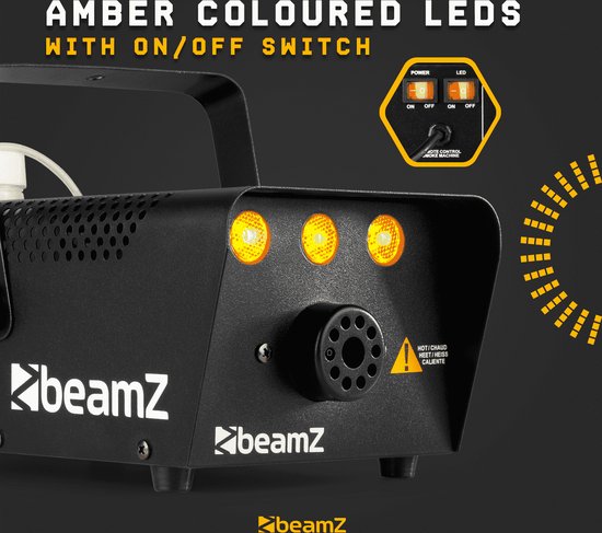 Beamz S700 LED Rookmachine met vlameffect - - Voor 23.59u