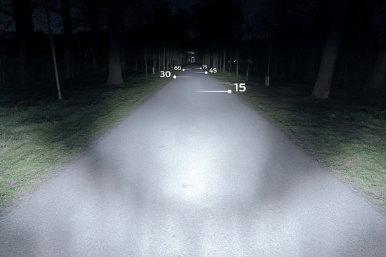 AXA Blueline 50 E‑bike Koplamp - LED Fietsverlichting - 50 Lux - 6–12 V Aansluiting - 70 m Lichtbundel - 4.000 m Zichtbaarheid - Clear Lens Technology - Geïntegreerde Reflector van AXA — afbeelding 5