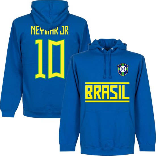 Brazilië Neymar JR 10 Team Hoodie - Blauw